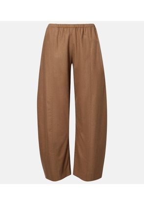 Khaite Clover mid-rise wool barrel-leg pants