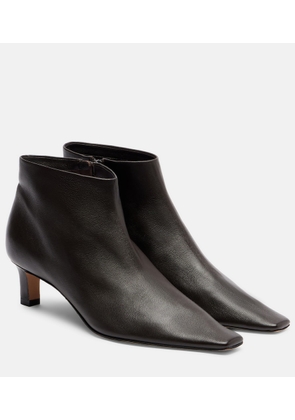 The Row Carla 45 leather ankle boots