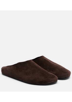 The Row Hudson suede mules