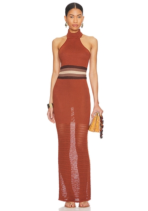House of Harlow 1960 x REVOLVE Naomh Crochet Mix Dress in Rust. Size L. Also in XL.