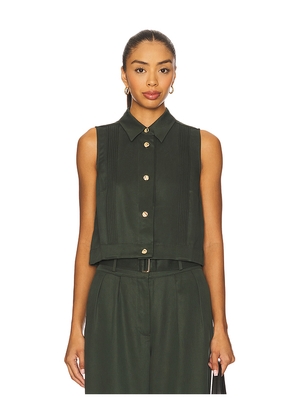 HEVRON Vera Top in Dark Green. Size S. Also in L, M, XS.