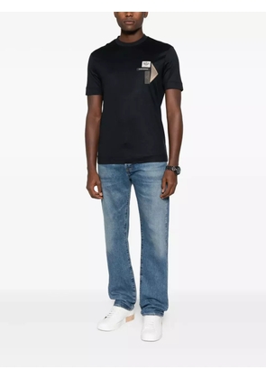 Emporio Armani logo-patches T-shirt - Black