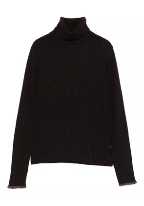 MAISON HOTEL roll-neck sweater - Brown