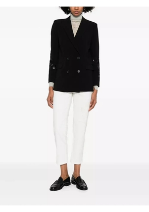 ERMANNO FIRENZE sequin-embellished double-breasted jacket - Black