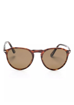 Persol tortoiseshell-effect round-frame sunglasses - Brown