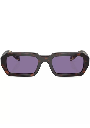 Prada Eyewear tortoiseshell-effect rectangular sunglasses - Green