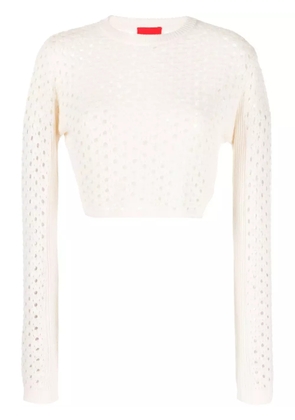 Cashmere In Love Ria crochet-knit jumper - White