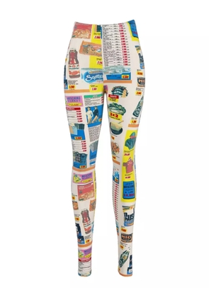 Moschino Pre-Owned 1990 printed leggings - White