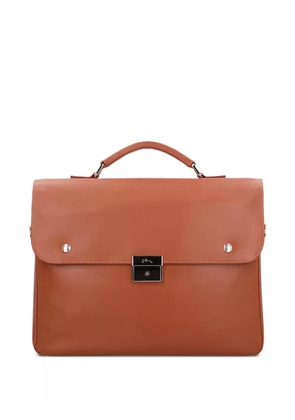 Longchamp Le Foulonne leather top-handle briefcase - Brown