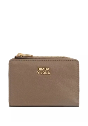 Bimba y Lola logo zip wallet - Neutrals