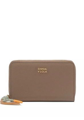 Bimba y Lola logo-detail zip wallet - Neutrals