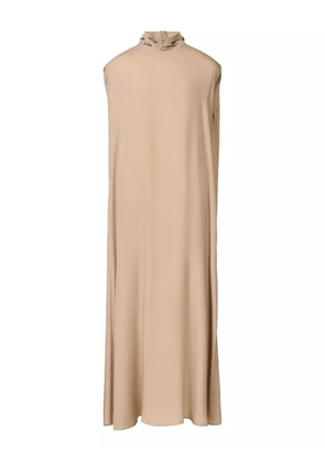 Fabiana Filippi embellished mock-neck maxi dress - Neutrals