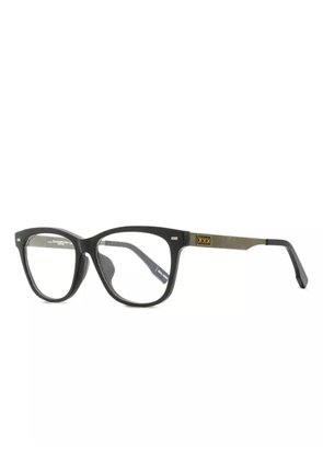 Zegna 5016F horn-frame rectangular glasses - Black