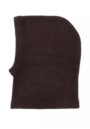Soft Goat ribbed balaclava - Brown