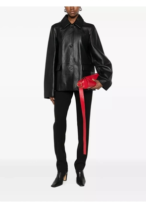 TOTEME grained-texture leather jacket - Black