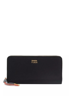 Bimba y Lola logo-detail zip wallet - Black