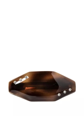 Jennifer Behr Eugenie crystal-embellished barrette - Brown