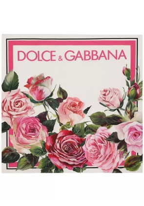 Dolce & Gabbana logo-print scarf - White