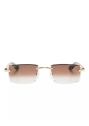 Cartier Eyewear rectangle-frame sunglasses - Gold