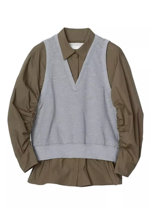 3.1 Phillip Lim V-neck sleeveless layered vest - Grey