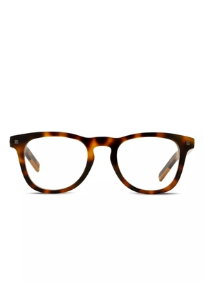 Zegna 5137 keyhole-bridge rectangular glasses - Brown
