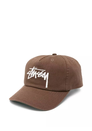 Stüssy logo-embroidered baseball cap - Brown