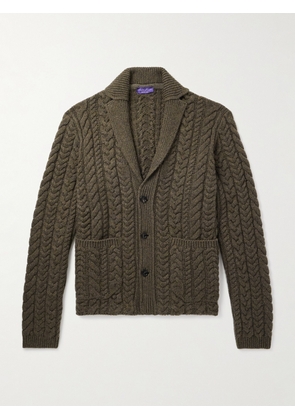 Ralph Lauren Purple Label - Cable-Knit Cashmere Cardigan - Men - Green - S