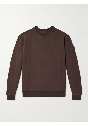 Stone Island - Ghost Logo-Appliquéd Organic Cotton-Jersey Sweatshirt - Men - Brown - S