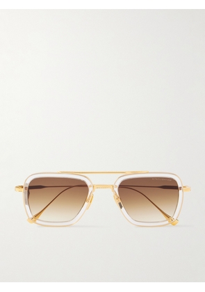DITA - Aviator-Style Gold-Tone and Acetate Sunglasses - Men - Gold