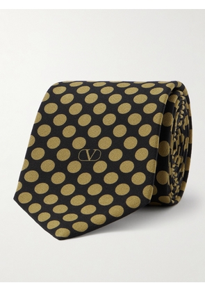 Valentino Garavani - 7cm Polka-dot Silk Tie - Men - Black