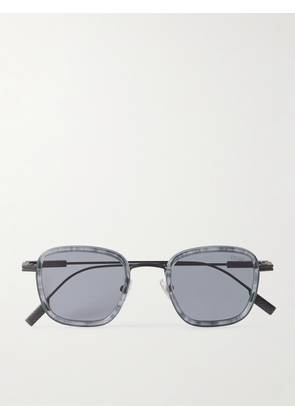 Zegna - D-Frame Acetate and Silver-Tone Sunglasses - Men - Gray