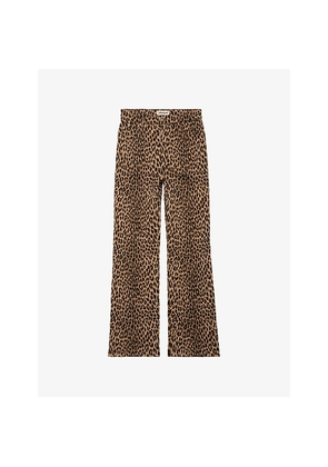 Womens Zadig&Voltaire Evy Leopard-Print Denim Jeans