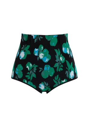 Coperni - High-Waisted Jacquard Knit Shorts - Blue - XS - Moda Operandi
