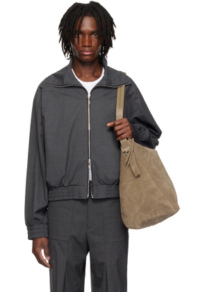 CMMAWEAR Gray Funnel-Neck Jacket