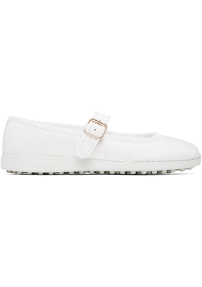 A. P.C. White Moe Mary Jane Ballerina Flats