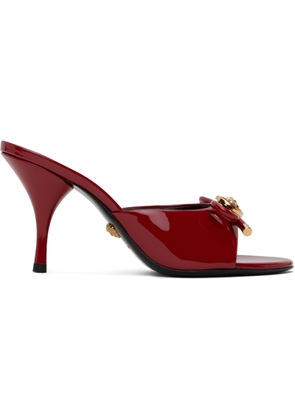 Versace Red Opera Bow Patent 85 mm Heeled Sandals