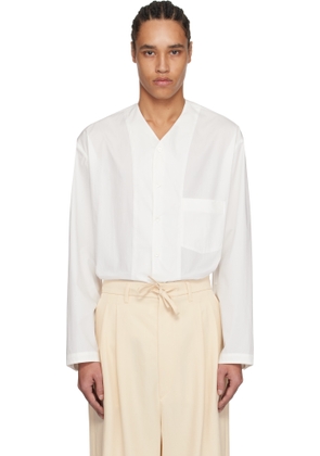 LEMAIRE White V Neck Shirt