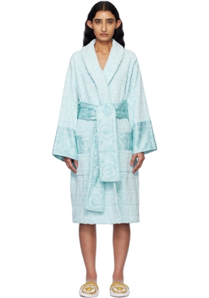 Versace Underwear Blue 'I Heart Baroque' Bathrobe