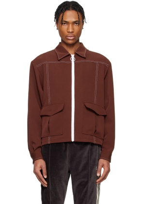 NEEDLES Brown Stitched Sport Jacket