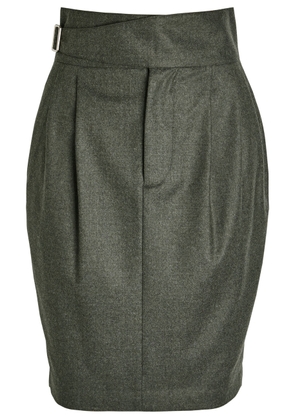 Armarium Lucrezia Wool Mini Skirt - Dark Green - IT42 (UK10 / S)