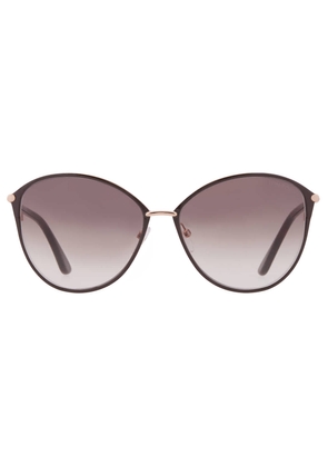 Tom Ford Penelope Brown Gradient Butterfly Ladies Sunglasses FT0320 28F 59