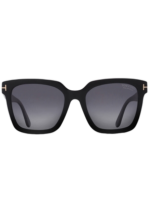 Tom Ford Selby Polarized Smoke Square Ladies Sunglasses FT0952 01D 55