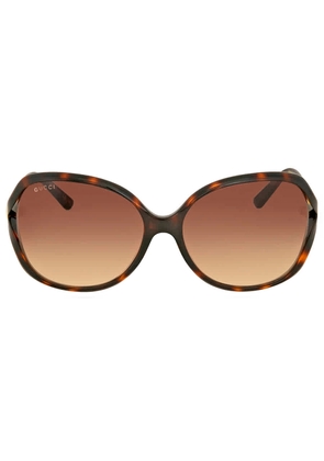 Gucci Brown Butterfly Ladies Sunglasses GG0076S 003 60