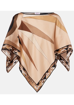 Pucci Hawaii silk satin cape