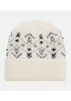 Moncler Embellished alpaca and wool-blend beanie