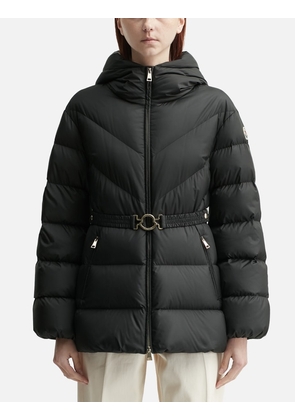 Brosse Diagonal-Quilted Hooded Short Down Jacket