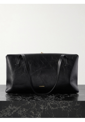 Jil Sander - Medium Distressed Leather Tote - Black - One size