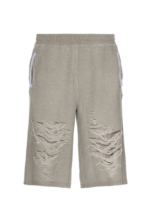 Diesel Distressed Shorts in Grey. Size L. Also in S.
