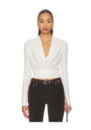 SIMKHAI Natia Cowl Neck Top in Ivory. Size L. Also in M, S, XS.