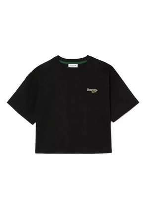 Lacoste logo-patch T-shirt - Black